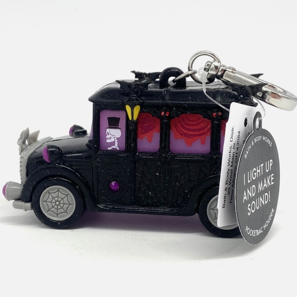 NWOT! Bath & Body Works Halloween Hearse with Lights and Sound Pocketbac Holder!
